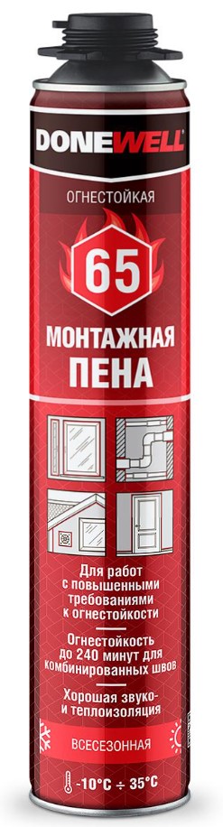 Противопожарная монтажная пена DONEWEL 65 