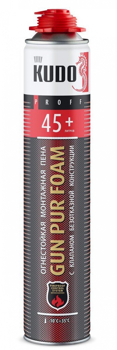 Огнестойкая монтажная пена KUDO FIRE PROOF 45+
